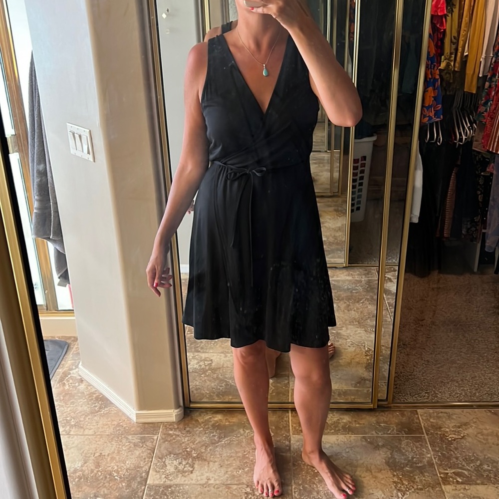 Black wrap dress